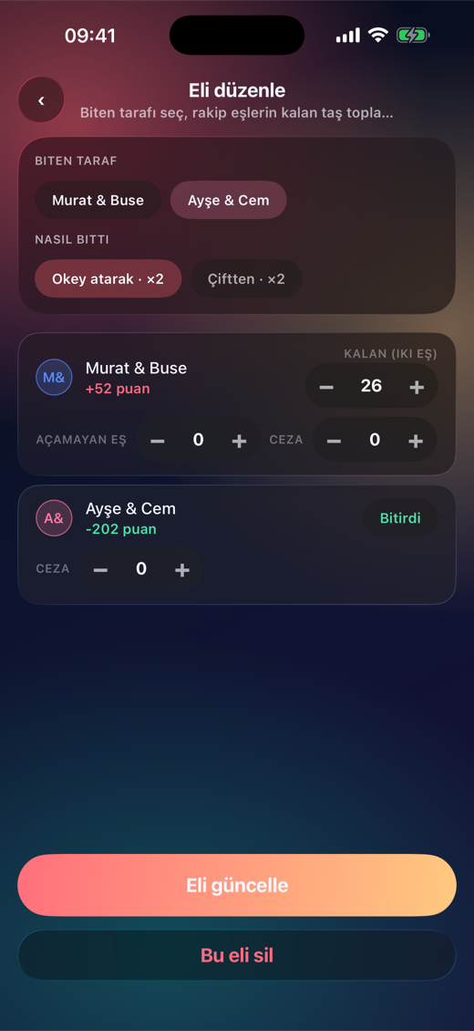 101 Okey el girişi